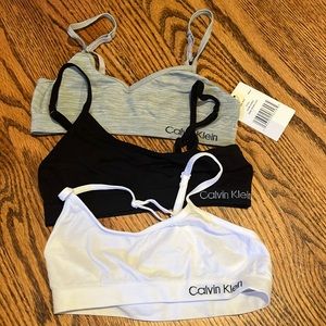 Brand new with tags. Calvin Klein Sports Bras